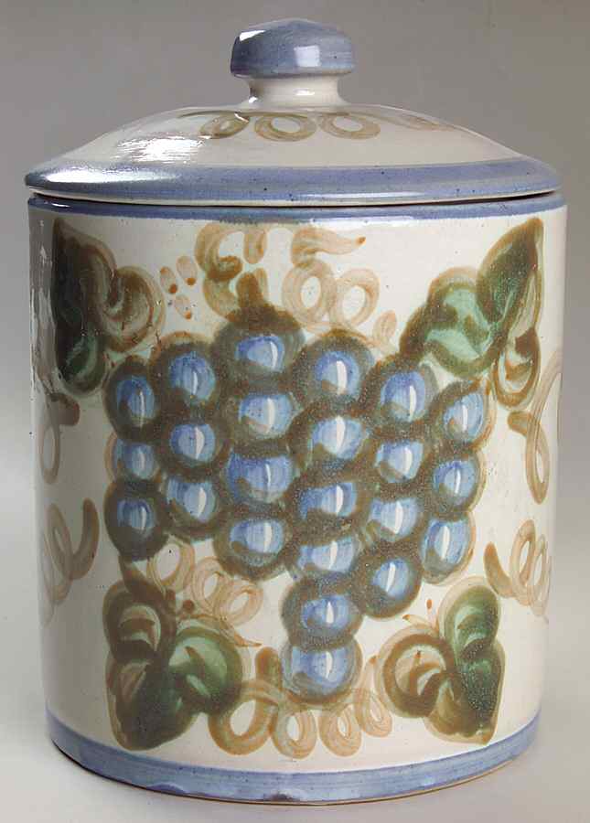 Vintage (Blue Band) Medium Canister & Lid by Louisville-1