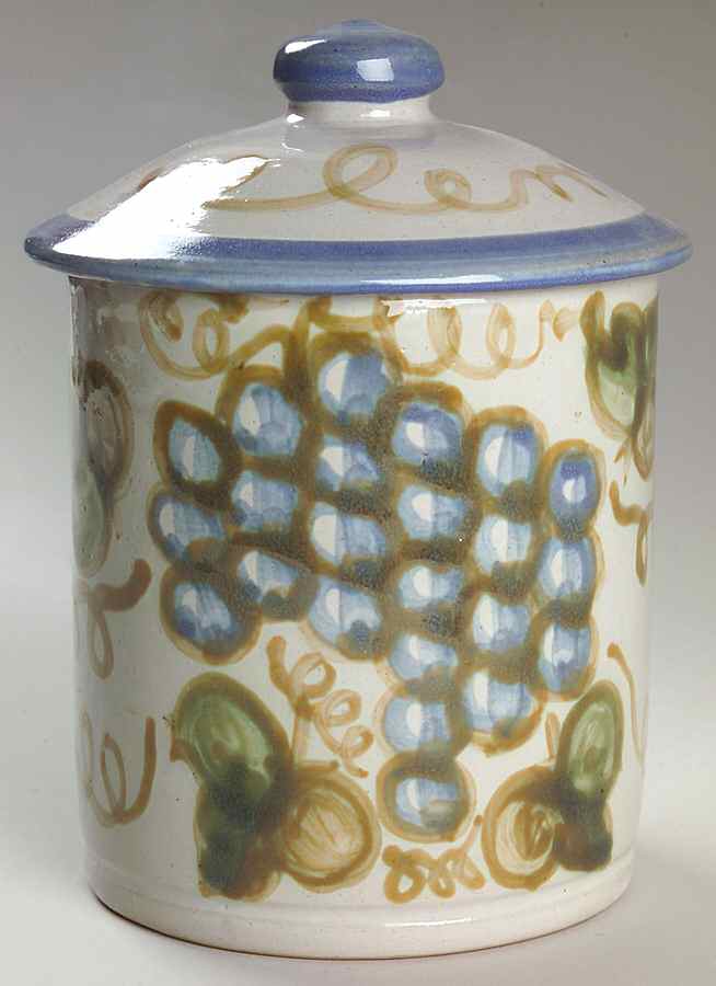 Vintage (Blue Band) Small Canister & Lid by Louisville-1
