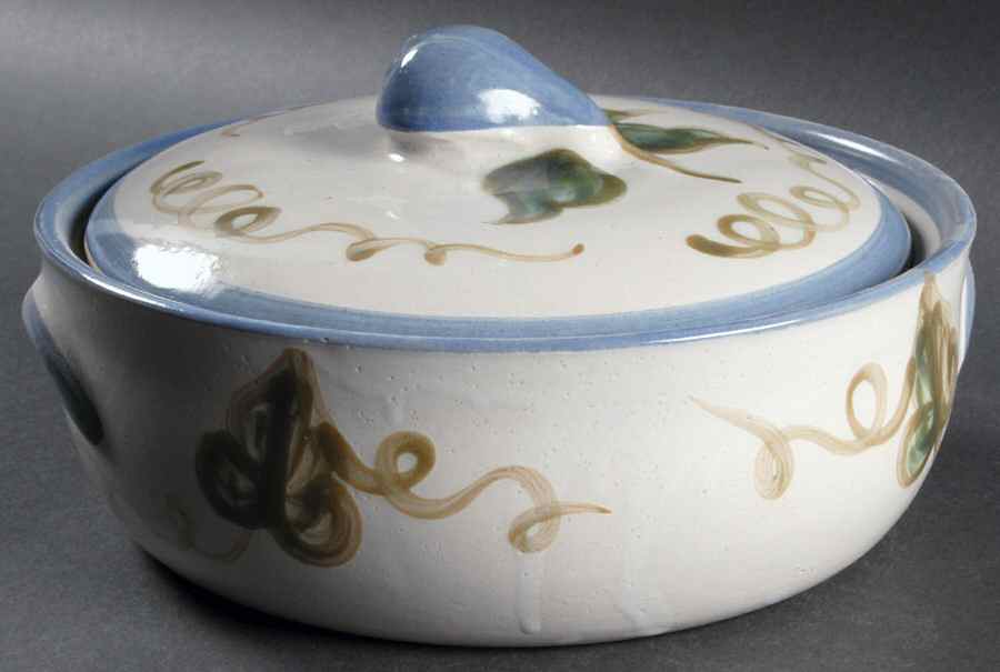 Vintage (Blue Band) 2 Qt Round Covered Casserole by Louisville-1