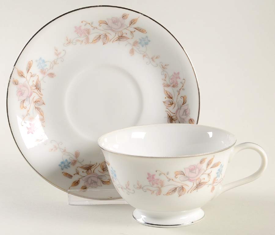 Elizabeth Footed Cup & Saucer Set by Lovely-1