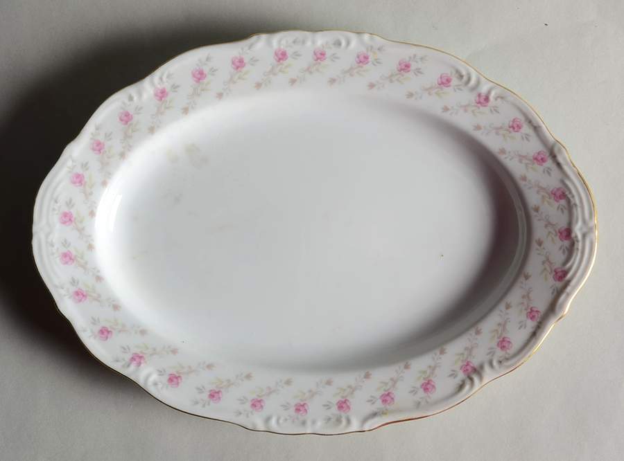 Mary Anne 12" Oval Serving Platter by Lovely-1