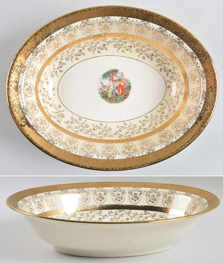 LP2 10" Oval Vegetable Bowl by La Petite China-1