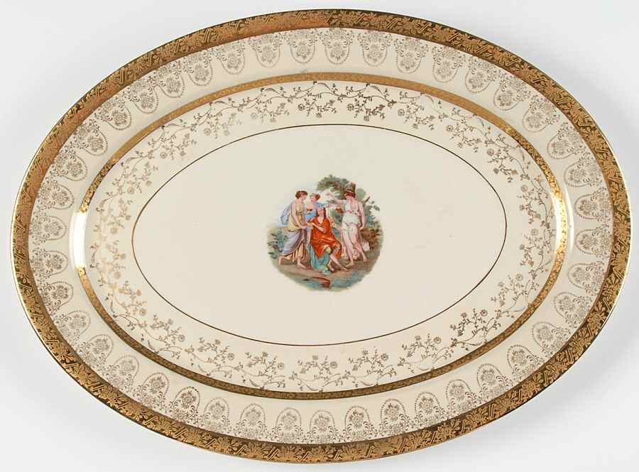 LP2 16" Oval Serving Platter by La Petite China-1