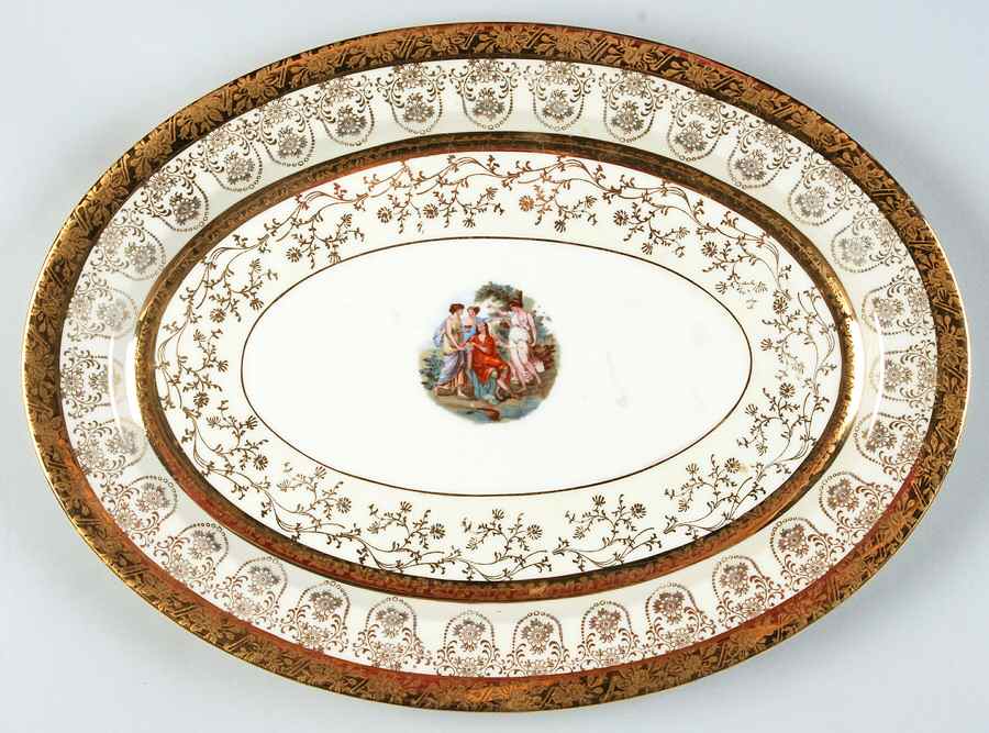 LP2 12" Oval Serving Platter by La Petite China-1