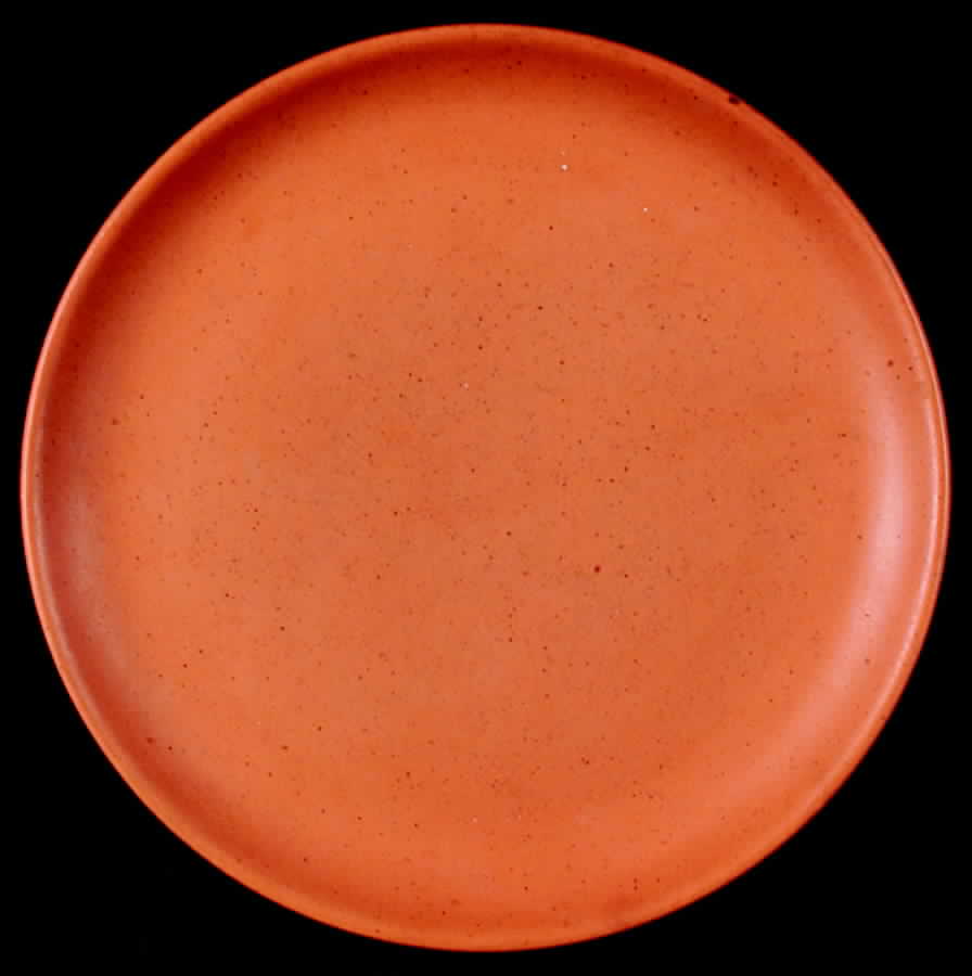 California Cerama Stone Pumpkin Salad Plate by Laurel (USA)-1