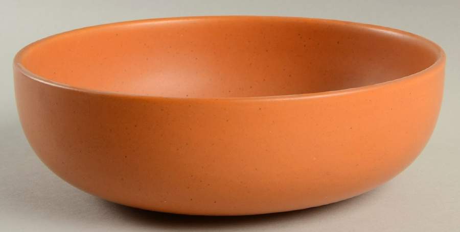 California Cerama Stone Pumpkin 8" Round Vegetable Bowl by Laurel (USA)-1