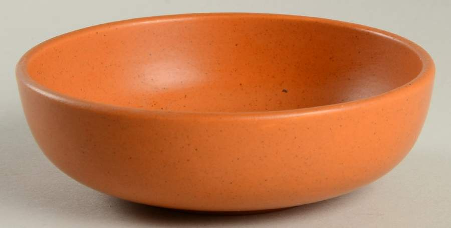 California Cerama Stone Pumpkin Coupe Cereal Bowl by Laurel (USA)-1