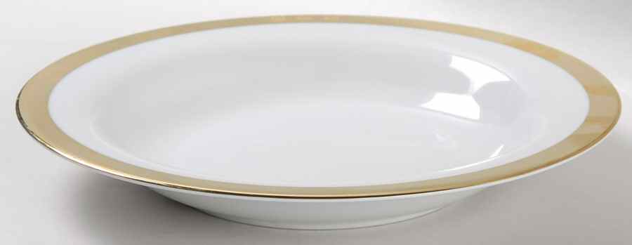 Academy Gold Large Rim Soup Bowl by Ralph Lauren China-1