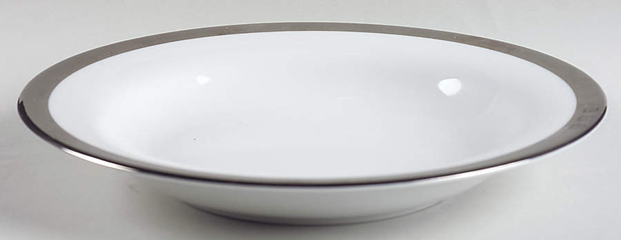 Academy Platinum Large Rim Soup Bowl by Ralph Lauren China-1