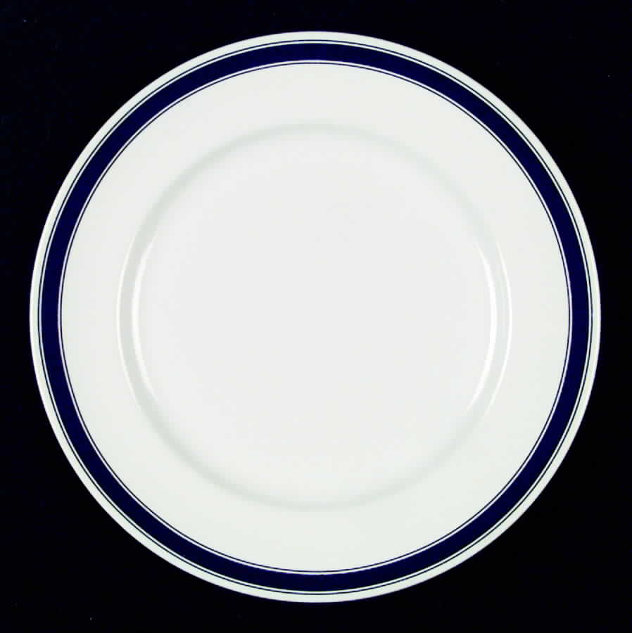 Cafe Stripe  Blue (Wedgwood) Dinner Plate by Ralph Lauren China-1