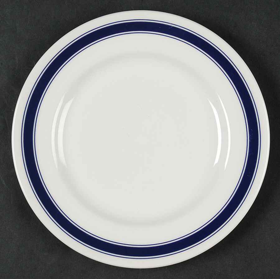 Cafe Stripe  Blue (Wedgwood) Bread & Butter Plate by Ralph Lauren China-1