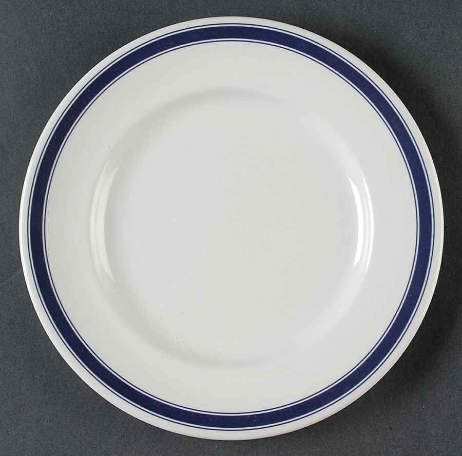 Cafe Stripe  Blue (Wedgwood) Salad Plate by Ralph Lauren China-1