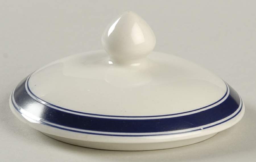 Cafe Stripe  Blue (Wedgwood) Lid for Sugar Bowl by Ralph Lauren China-1