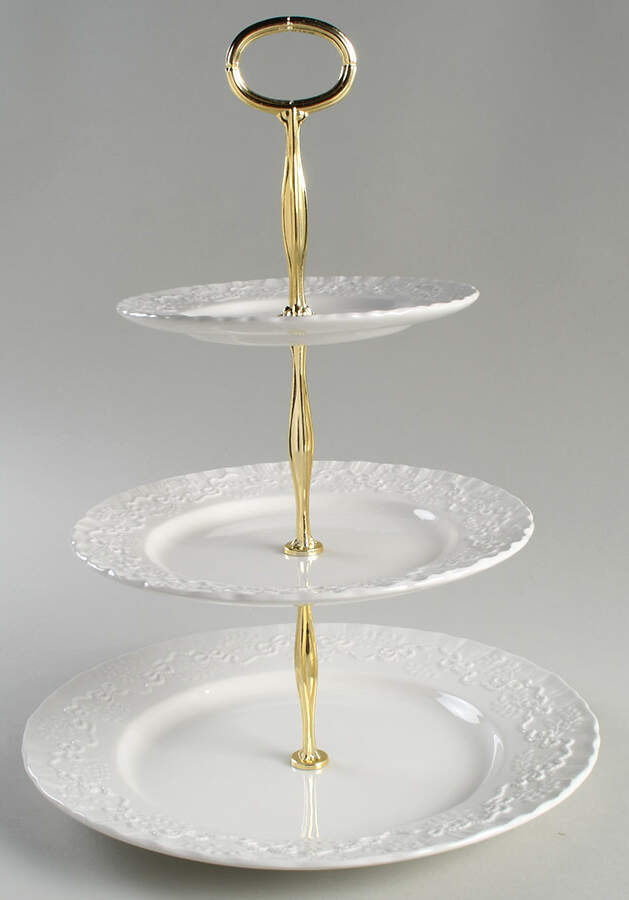Claire 13 7/8"-14 1/4" 3-Tiered Serving Tray(DP,SP,BB) HC by Ralph Lauren China-1