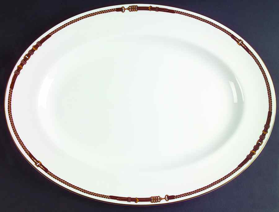 Equestrian 15" Oval Serving Platter by Ralph Lauren China-1