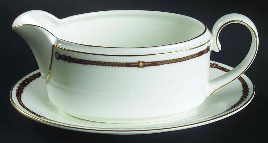 Equestrian Gravy Boat & Underplate by Ralph Lauren China-1