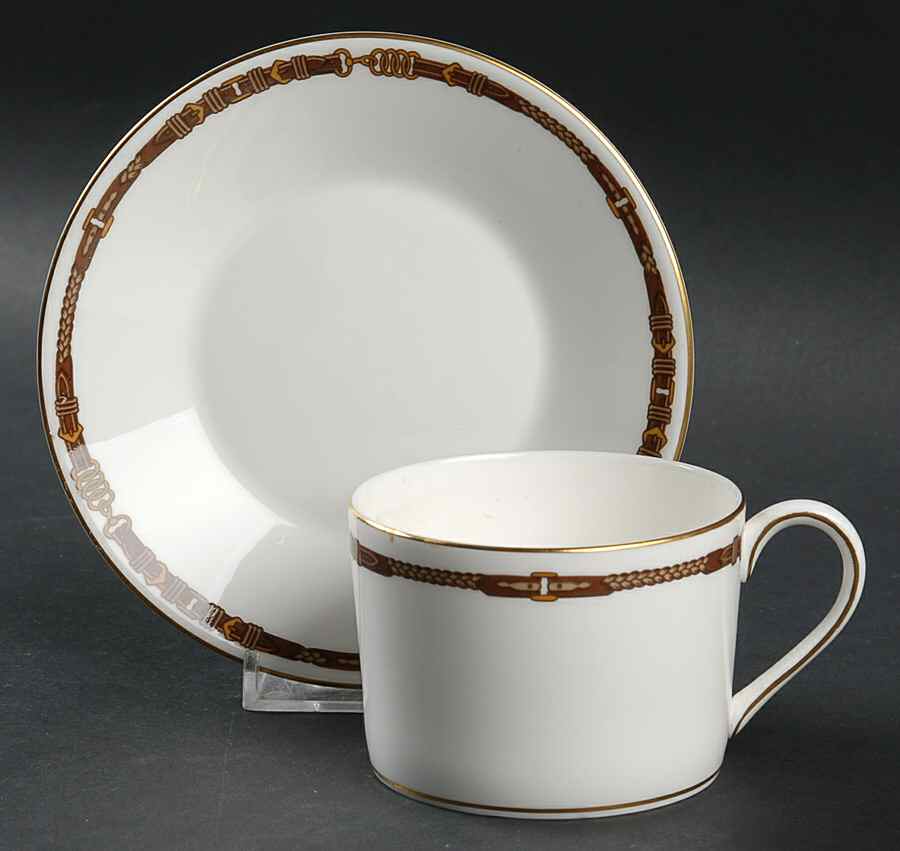 Equestrian Flat Cup & Saucer Set by Ralph Lauren China-1