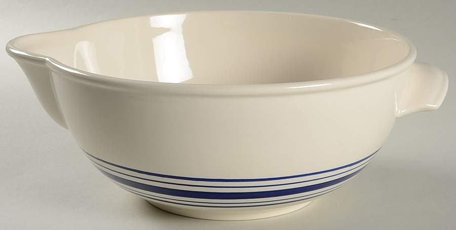 Farmstead Ticking Blue Batter Bowl by Ralph Lauren China-1