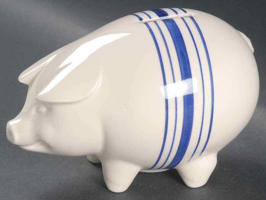 Farmstead Ticking Blue Bank by Ralph Lauren China-1