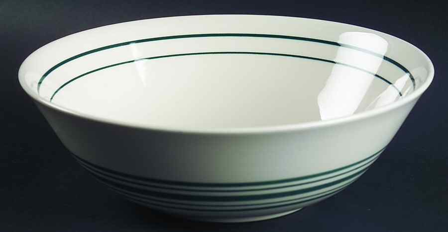 Farmstead Ticking Green 8" Round Vegetable Bowl by Ralph Lauren China-1