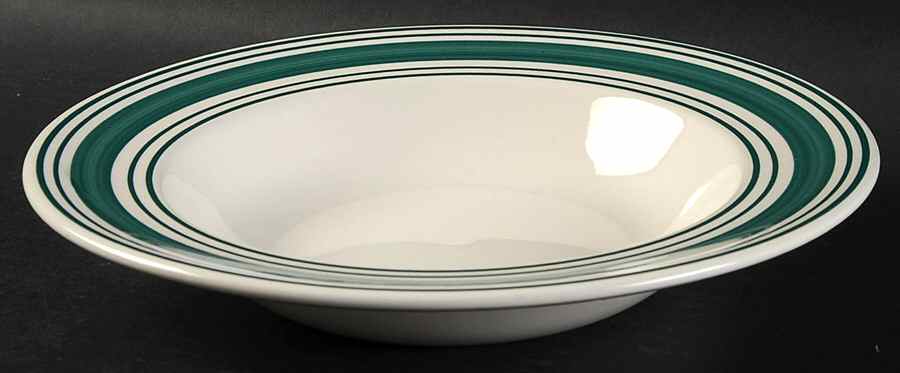 Farmstead Ticking Green Rim Soup Bowl by Ralph Lauren China-1