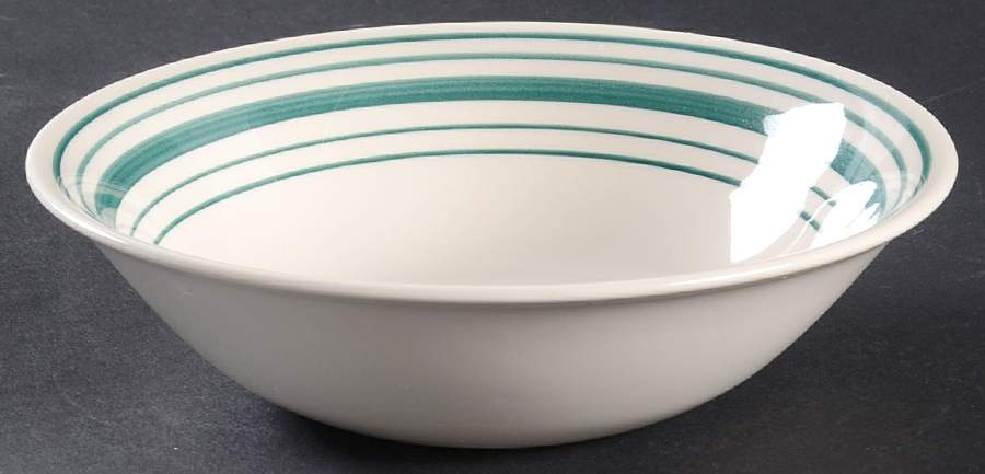 Farmstead Ticking Green Coupe Cereal Bowl by Ralph Lauren China-1