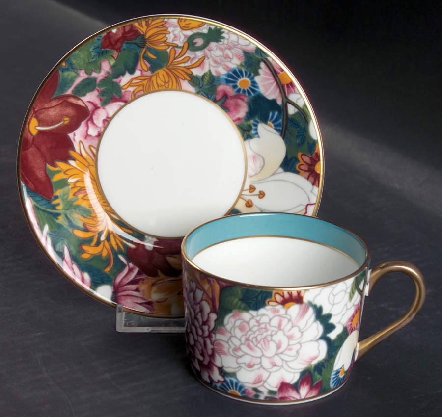 Imperial Garden Flat Cup & Saucer Set by Ralph Lauren China-1