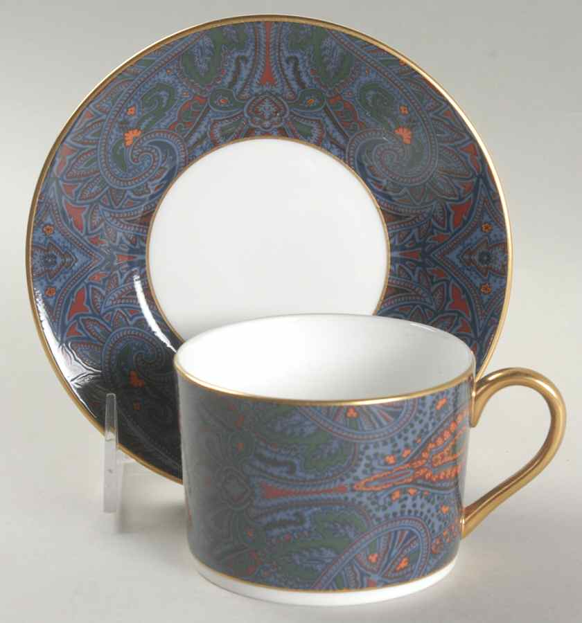 King Charles Paisley Flat Cup & Saucer Set by Ralph Lauren China-1