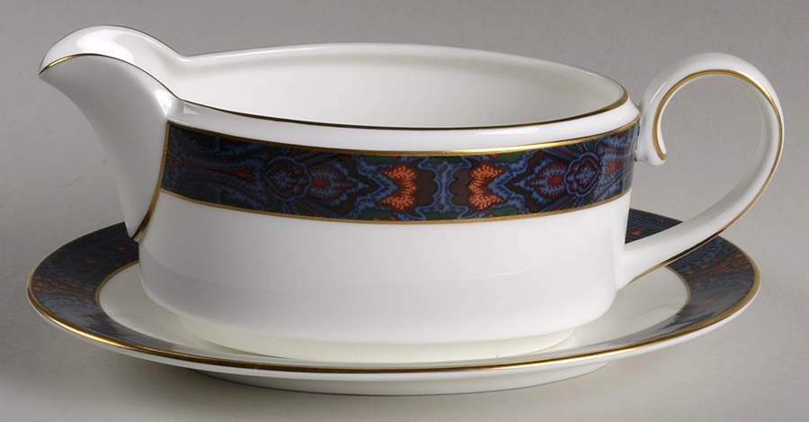 King Charles Paisley Gravy Boat & Underplate/Relish by Ralph Lauren China-1