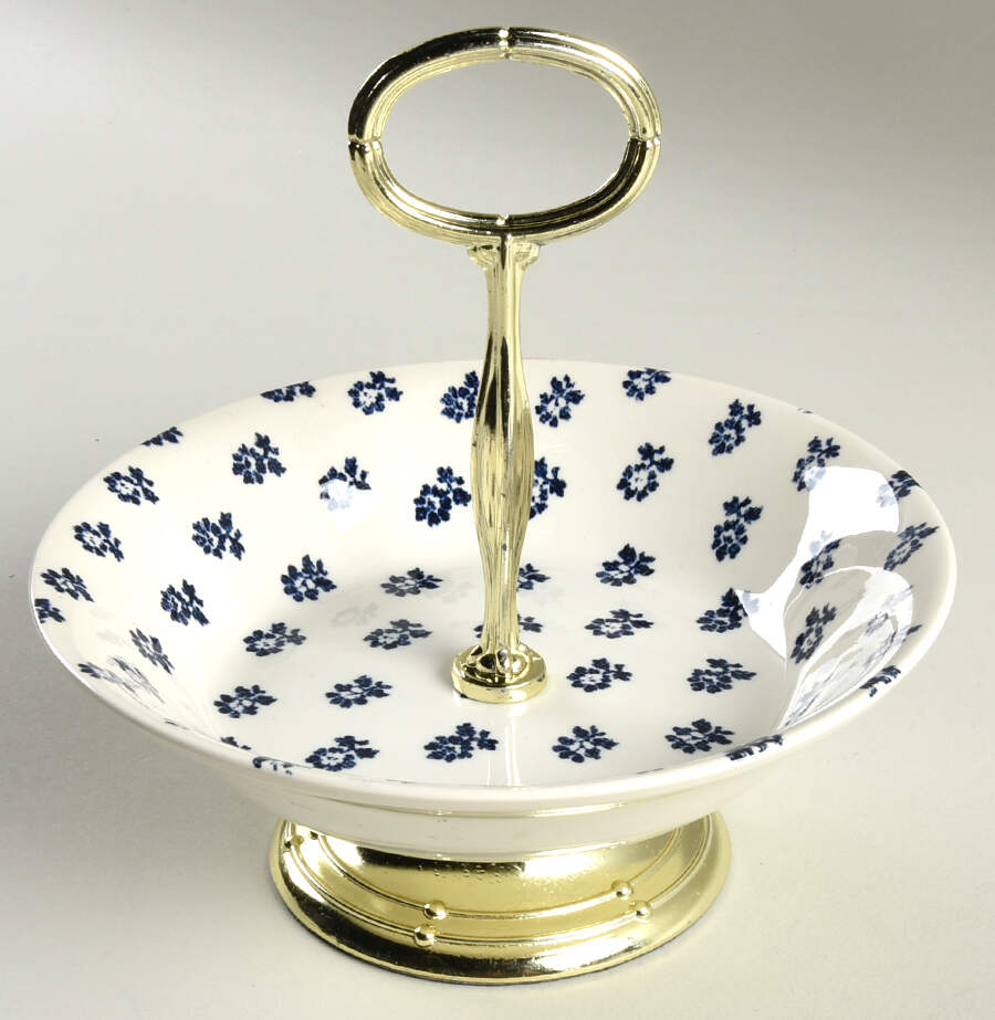 Nellie 6"-7" Handled Footed Nut Dish HC by Ralph Lauren China-1