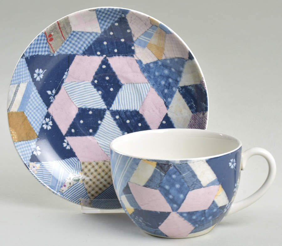 Patchwork Flat Cup & Saucer Set by Ralph Lauren China-1