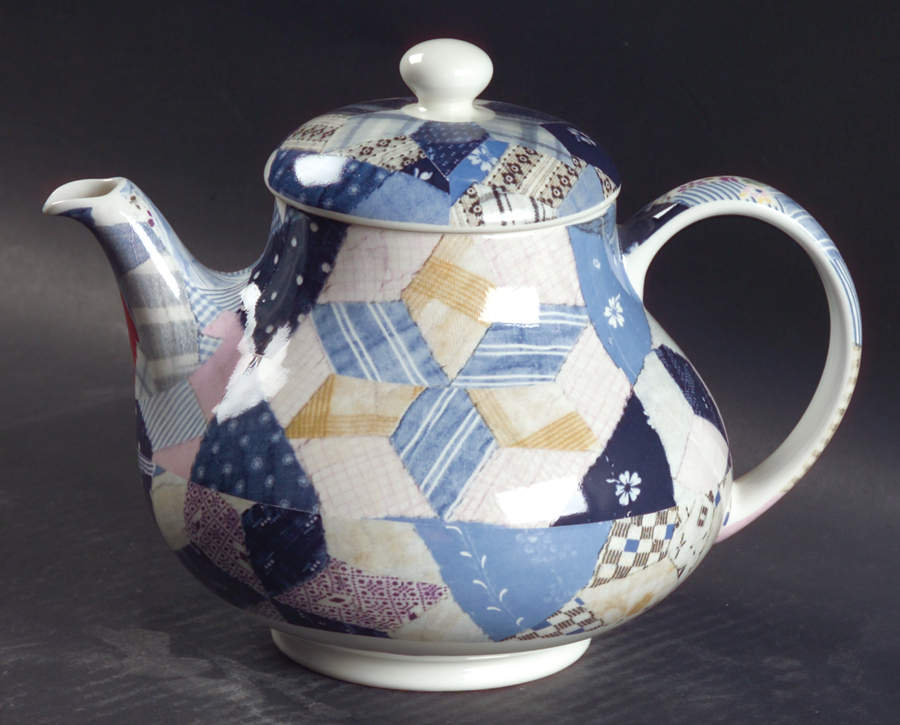 Patchwork Teapot & Lid by Ralph Lauren China-1