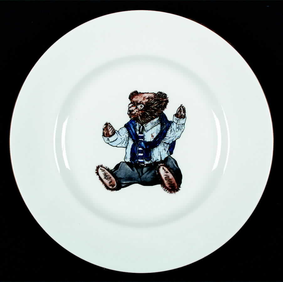 Polo Bear (Gold Trim, No Text on Front) Salad Plate by Ralph Lauren China-1