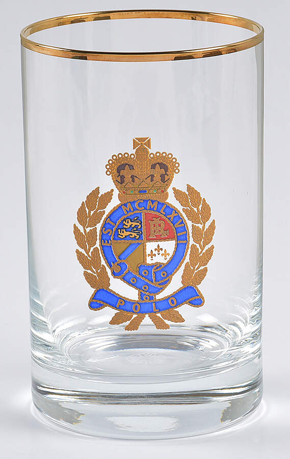 Polo Crest Glassware Flat Tumbler by Ralph Lauren China-1