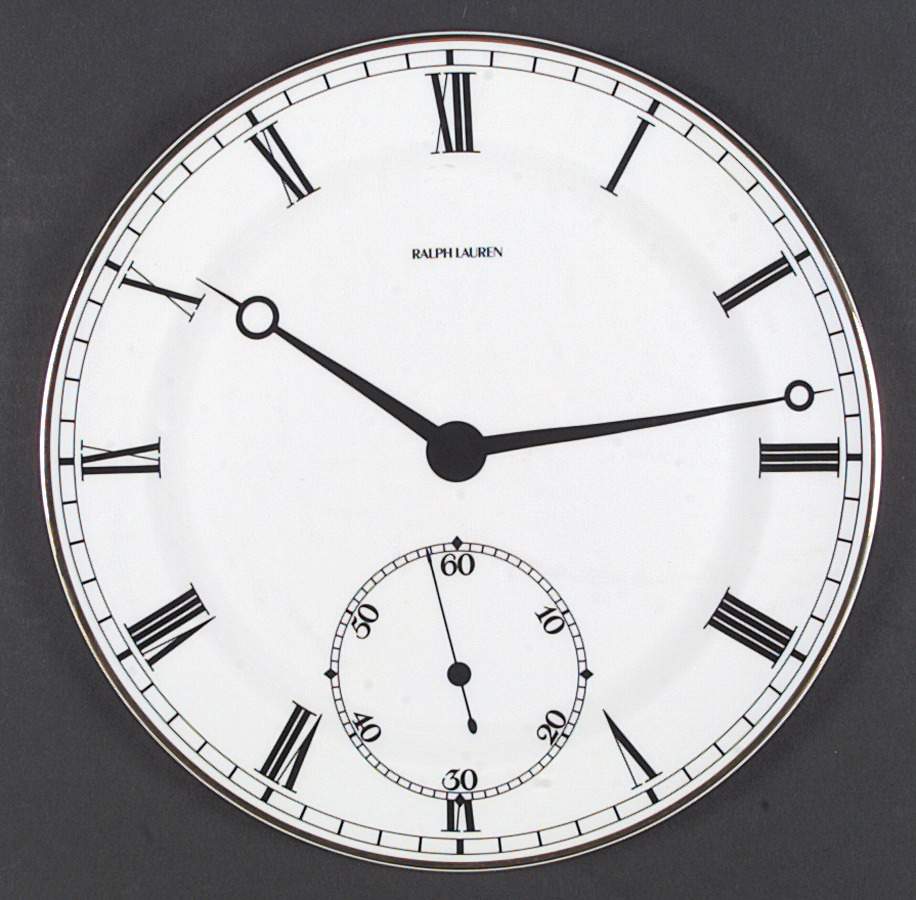 Pocketwatch (Older, Discontinued 2002) Service Plate (Charger) by Ralph Lauren China-1