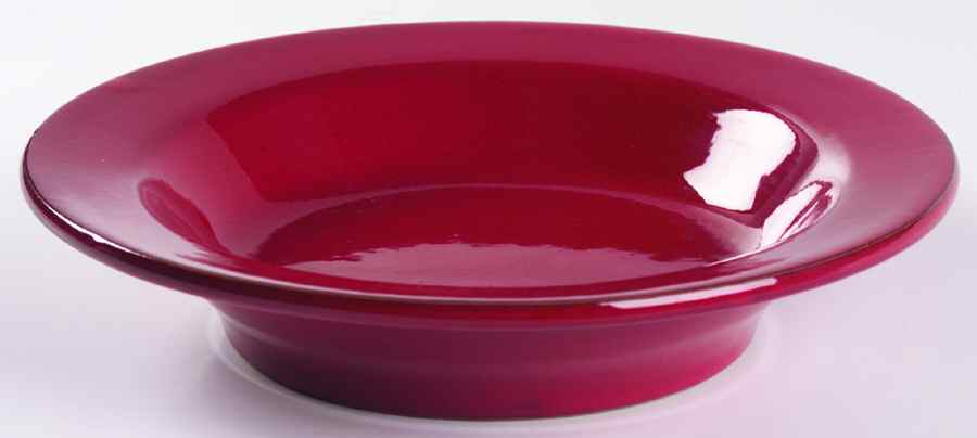 Red Large Rim Soup Bowl by Ralph Lauren China-1