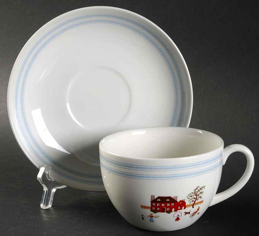 Sampler Flat Cup & Saucer Set by Ralph Lauren China-1