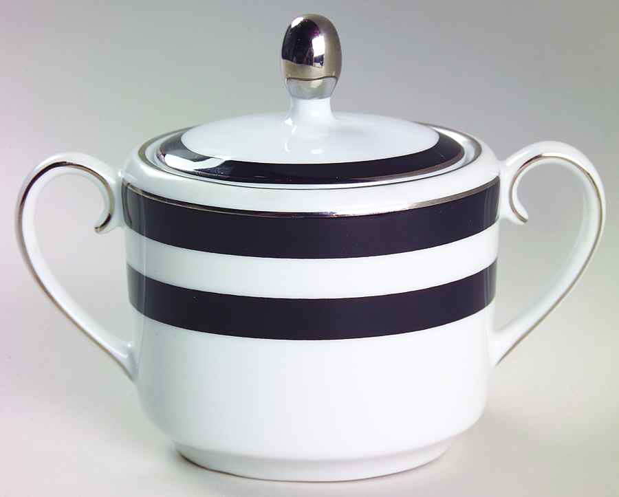 Spectator Black Sugar Bowl & Lid by Ralph Lauren China-1