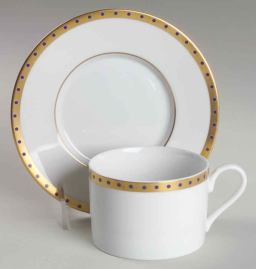 Alexandria Flat Cup & Saucer Set by LS Collection-1