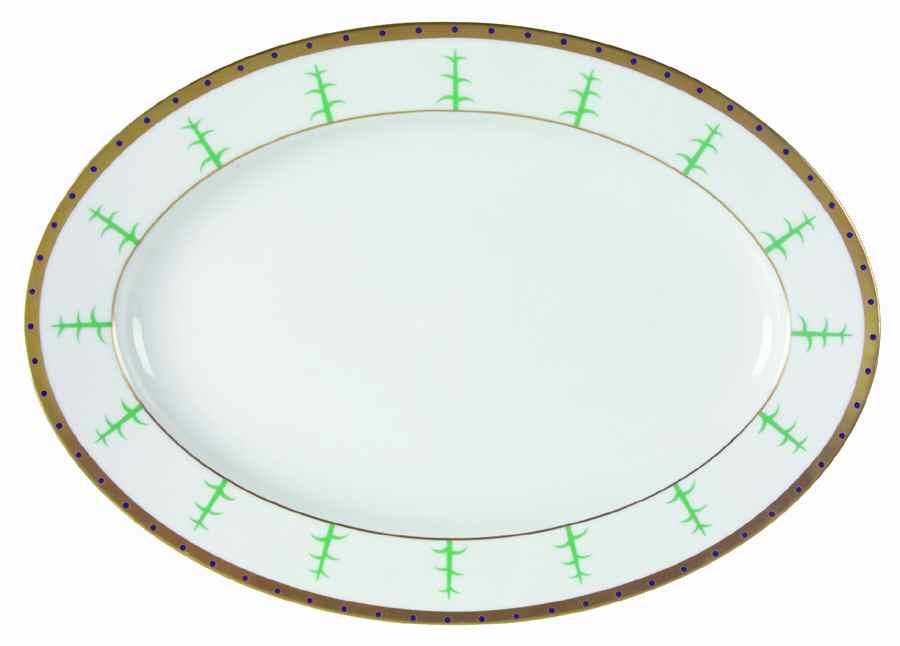 Nile 14" Oval Serving Platter by LS Collection-1