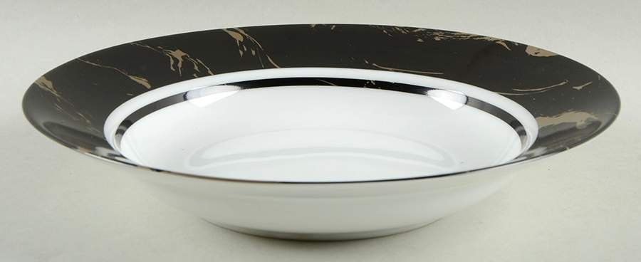 Patina Noir Rim Soup Bowl by LS Collection-1