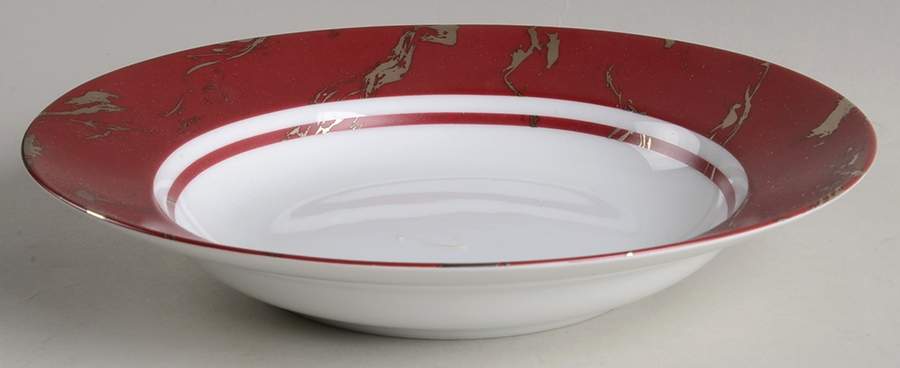 Patina Rouge Rim Soup Bowl by LS Collection-1