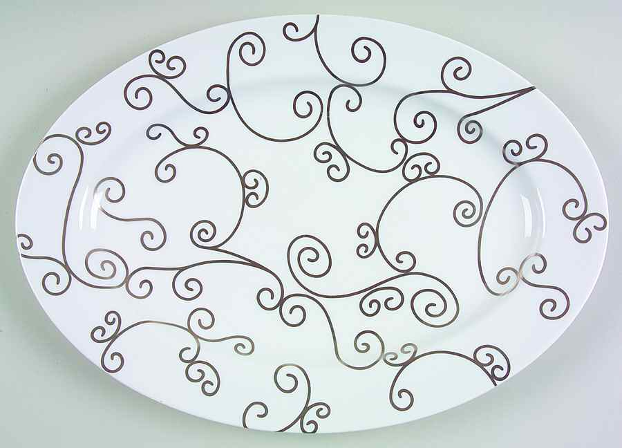 Sevilla 14" Oval Serving Platter by LS Collection-1