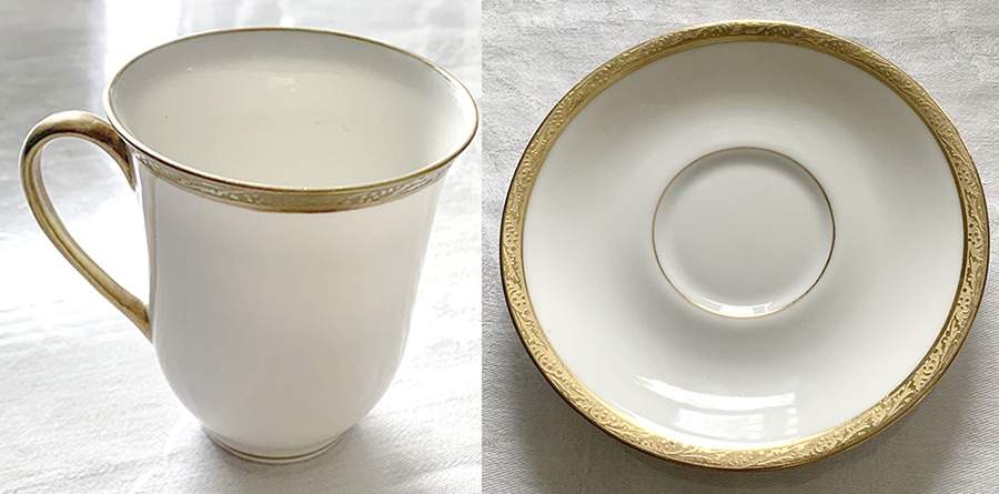 LSS1 Flat Demitasse Cup & Saucer Set by Lazarus Straus & Sons-1