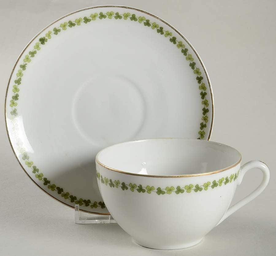 1616 Flat Cup & Saucer Set by Lazarus Straus & Sons-1