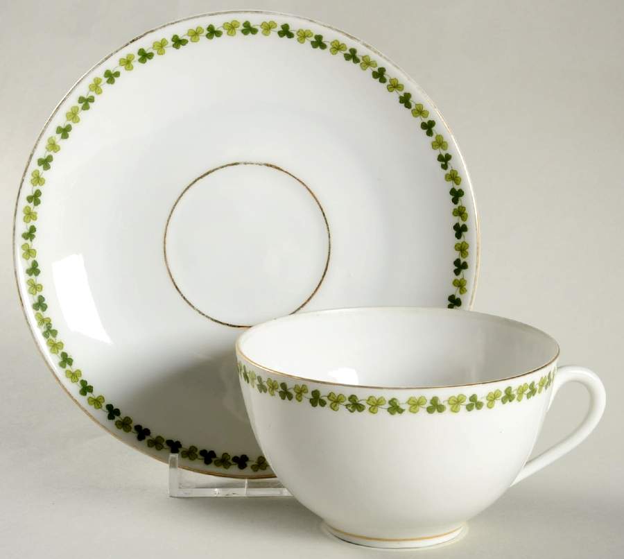 1616 Flat Cup & Saucer Set by Lazarus Straus & Sons-1