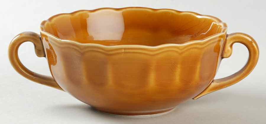 Louis XV Honey Flat Cream Soup Bowl by Luneville-1
