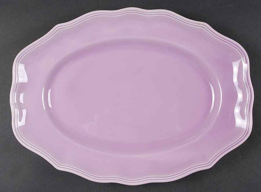 Louis XV Lilac 14" Oval Serving Platter by Luneville-1