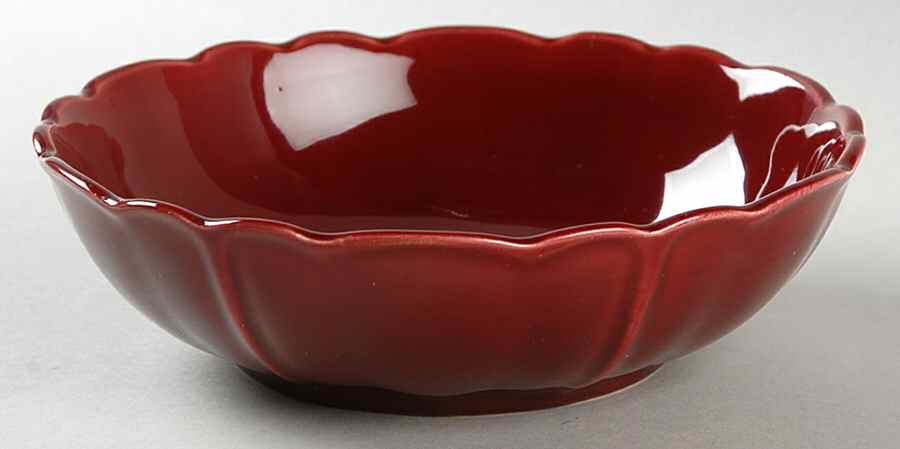 Louis XV Apple Red Coupe Soup Bowl by Luneville-1
