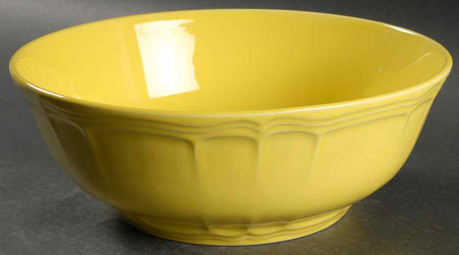 Louis XV Yellow 10" Large Salad Serving Bowl by Luneville-1